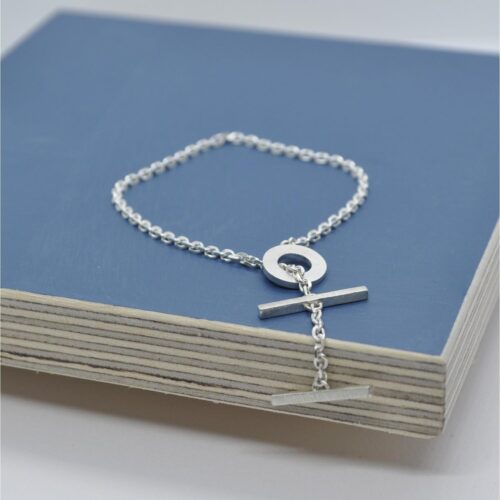 DOPPELLUDWIG ARMBAND "GEKNEBELT" AUS SILBER - DL-A-KETT-KNEB-AG