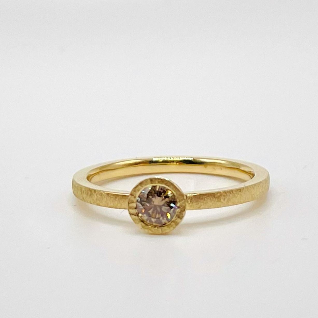 ATELIER WAGNER RING MIT BRAUNEM BRILLANT - R-BRILL-BRAUN-0,25-G7