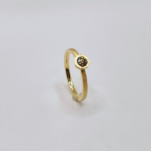 ATELIER WAGNER RING MIT BRAUNEM BRILLANT - R-BRILL-BRAUN-0,25-G7