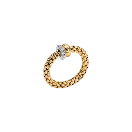 FOPE RING FLEXÍT SOLO MIT DIAMANTEN - 62408AX_PB_G_BGX_00L