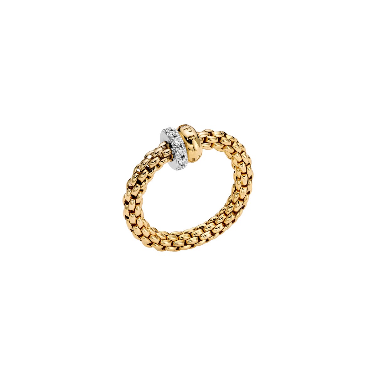 FOPE RING FLEXÍT SOLO MIT DIAMANTEN - 62408AX_PB_G_BGX_00L